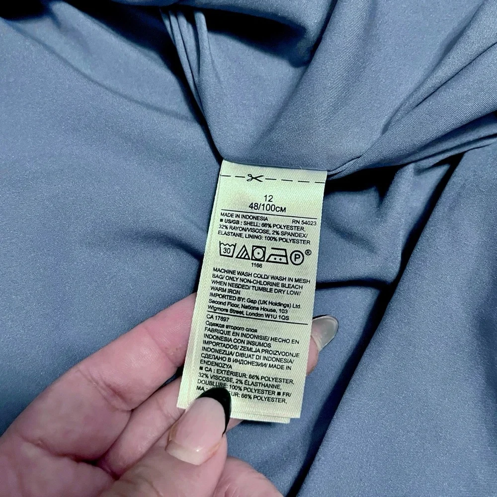 Banana Republic Chambray Off The Shoulder A Line Dress Womens size 12 - Picture 11 of 11